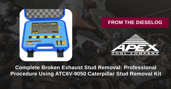 Complete Broken Exhaust Stud Removal: Professional Procedure Using ATC6V-9050 Caterpillar Stud Removal Kit